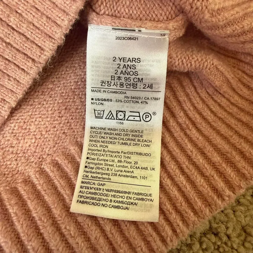 Baby Gap Pink Knit Sweater | 2T | Toddler Girl